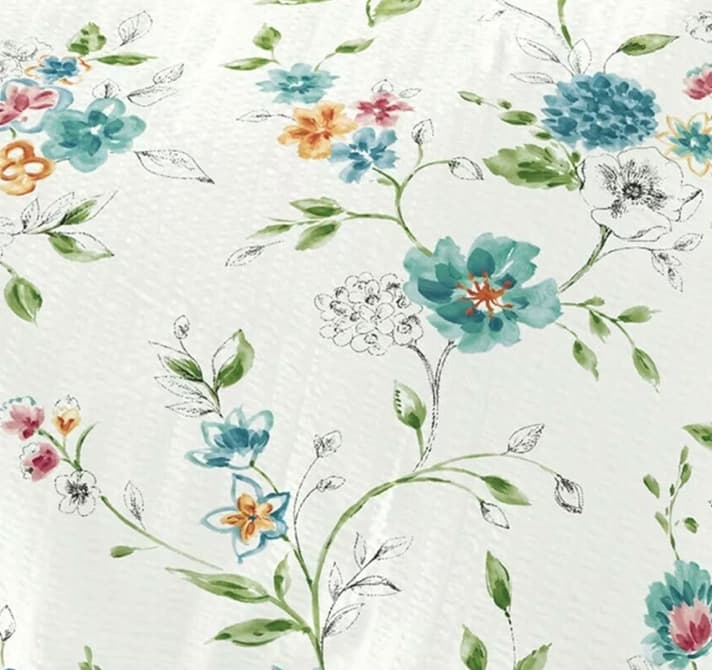 Traumschlaf Seersucker Bettwäsche Blumengirlande